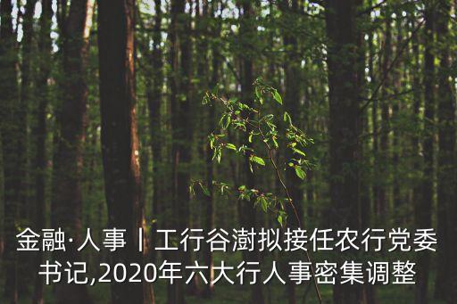 金融·人事丨工行谷澍擬接任農(nóng)行黨委書記,2020年六大行人事密集調(diào)整