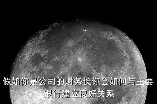 假如你是公司的財(cái)務(wù)長你會(huì)如何與主要 銀行建立良好關(guān)系