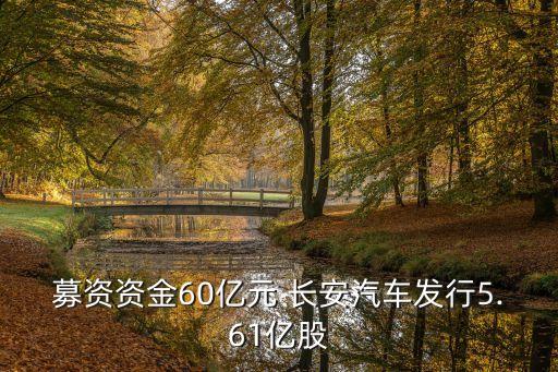 募資資金60億元 長安汽車發(fā)行5.61億股