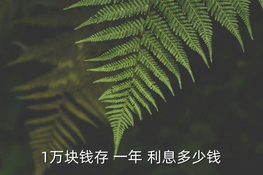 1萬(wàn)塊錢存 一年 利息多少錢