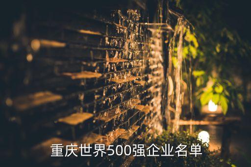  重慶世界500強企業(yè)名單