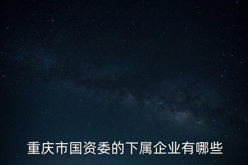  重慶市國資委的下屬企業(yè)有哪些