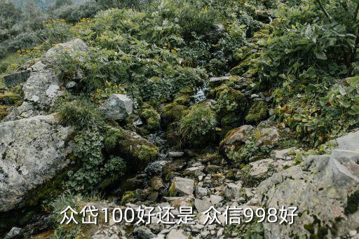 眾岱100好還是 眾信998好