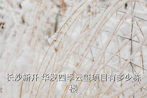 長沙新開 華發(fā)四季云璽項(xiàng)目有多少棟樓