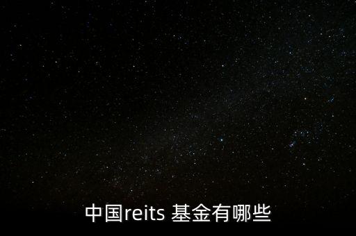 中國reits 基金有哪些