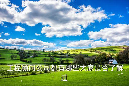  工程顧問(wèn)公司都有哪些大家是否了解過(guò)