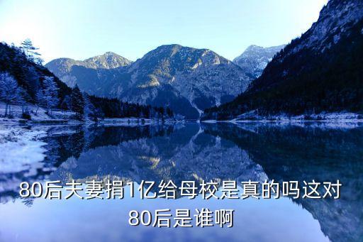 80后夫妻捐1億給母校是真的嗎這對(duì)80后是誰啊