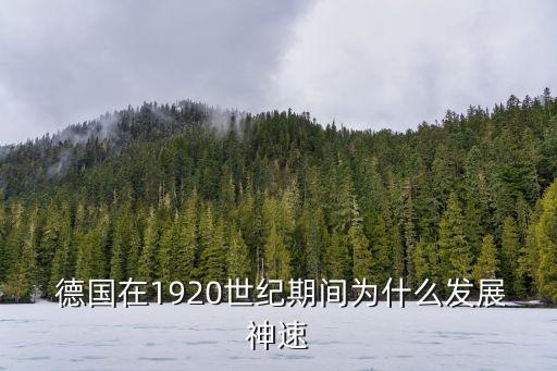  德國(guó)在1920世紀(jì)期間為什么發(fā)展神速