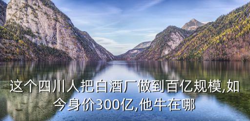 這個四川人把白酒廠做到百億規(guī)模,如今身價300億,他牛在哪