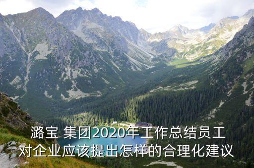  潞寶 集團2020年工作總結員工對企業(yè)應該提出怎樣的合理化建議