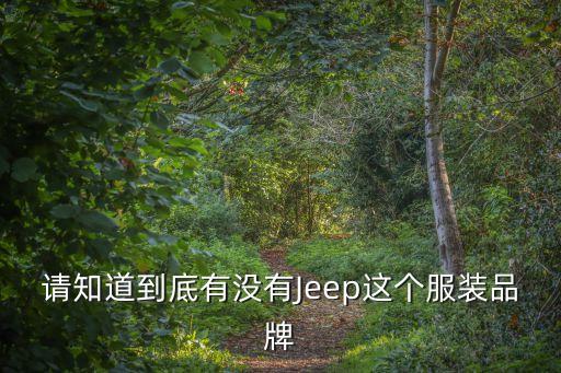 請知道到底有沒有Jeep這個(gè)服裝品牌