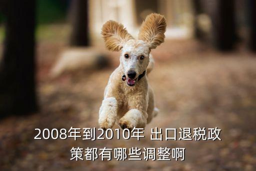 2008年到2010年 出口退稅政策都有哪些調(diào)整啊