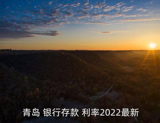  青島 銀行存款 利率2022最新