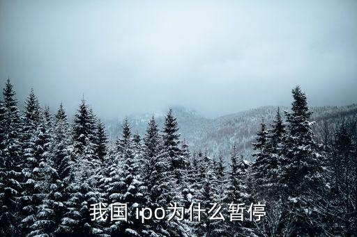 我國 ipo為什么暫停