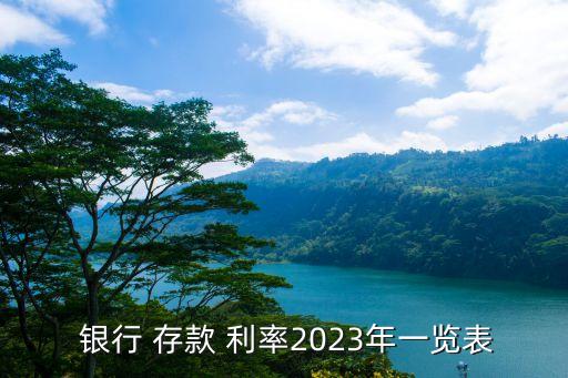  銀行 存款 利率2023年一覽表