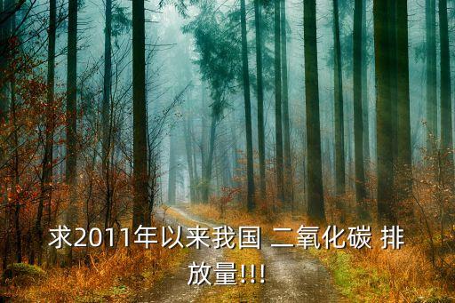 求2011年以來(lái)我國(guó) 二氧化碳 排放量!!!