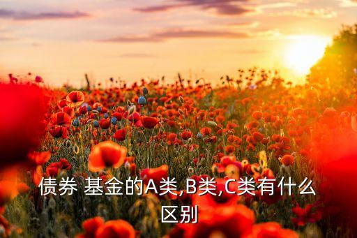 債券 基金的A類,B類,C類有什么區(qū)別