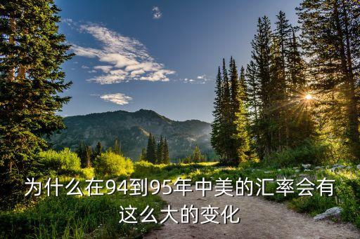 為什么在94到95年中美的匯率會(huì)有這么大的變化