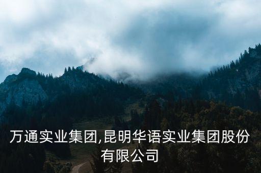 昆明萬通實業(yè)集團,昆明華語實業(yè)集團股份有限公司