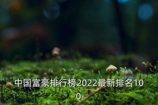 中國(guó)富豪排行榜2022最新排名100