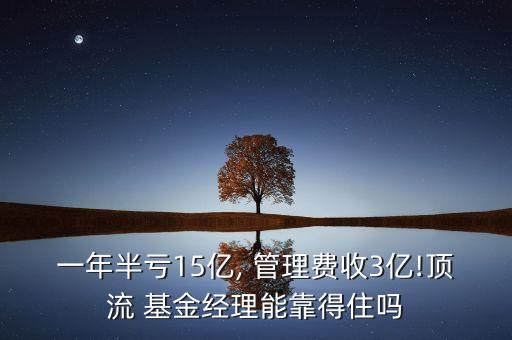 一年半虧15億, 管理費收3億!頂流 基金經(jīng)理能靠得住嗎