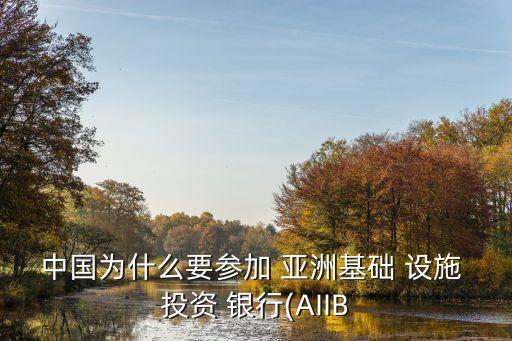 中國為什么要參加 亞洲基礎 設施 投資 銀行(AIIB