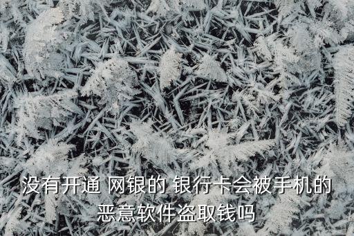 沒(méi)有開(kāi)通 網(wǎng)銀的 銀行卡會(huì)被手機(jī)的惡意軟件盜取錢(qián)嗎