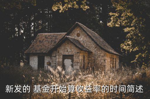 新發(fā)的 基金開始算收益率的時(shí)間簡(jiǎn)述