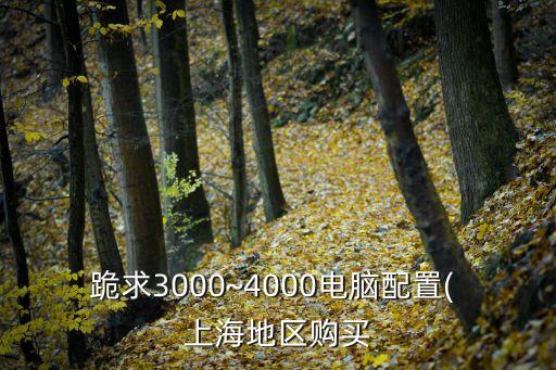 跪求3000~4000電腦配置( 上海地區(qū)購(gòu)買(mǎi)