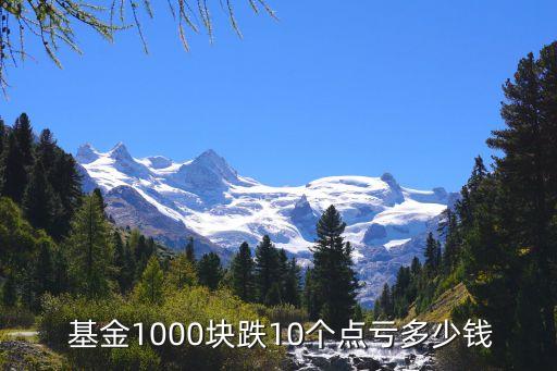  基金1000塊跌10個點(diǎn)虧多少錢