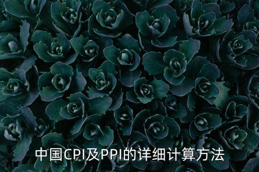 中國CPI及PPI的詳細(xì)計(jì)算方法