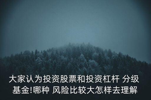 大家認為投資股票和投資杠桿 分級 基金!哪種 風險比較大怎樣去理解