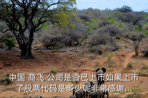 中國(guó) 商飛 公司是否已上市如果上市了股票代碼是多少呢非常感謝...