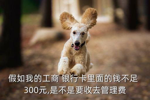 假如我的工商 銀行卡里面的錢不足 300元,是不是要收去管理費