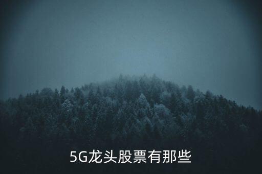 5G龍頭股票有那些