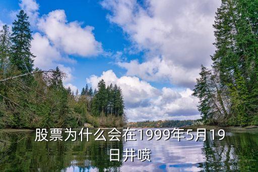  股票為什么會在1999年5月19日井噴