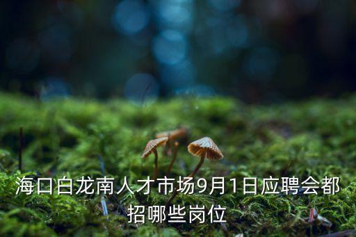 ?？诎埬先瞬攀袌?chǎng)9月1日應(yīng)聘會(huì)都招哪些崗位