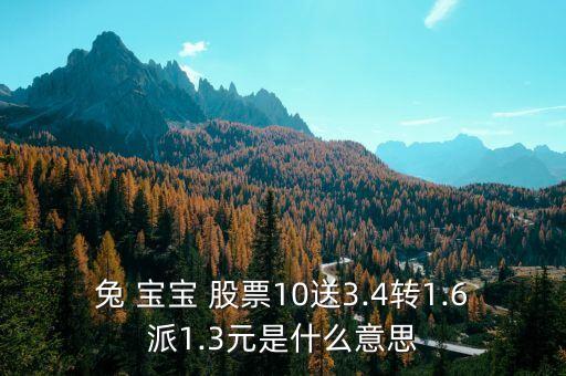 兔 寶寶 股票10送3.4轉(zhuǎn)1.6派1.3元是什么意思