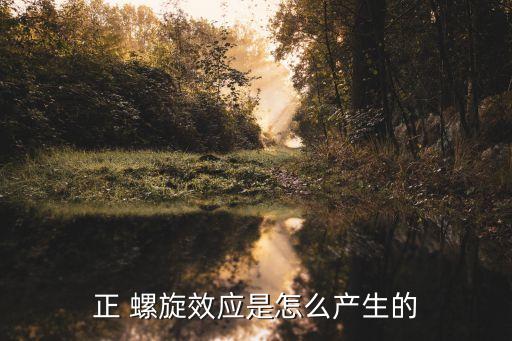 正 螺旋效應(yīng)是怎么產(chǎn)生的