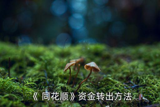 《 同花順》資金轉(zhuǎn)出方法