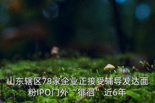 山東轄區(qū)78家企業(yè)正接受輔導(dǎo)發(fā)達(dá)面粉IPO門外“徘徊”近6年