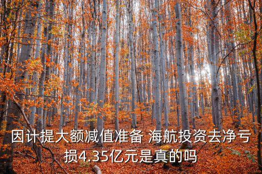 因計(jì)提大額減值準(zhǔn)備 海航投資去凈虧損4.35億元是真的嗎