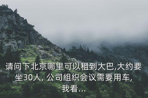 請(qǐng)問(wèn)下北京哪里可以租到大巴,大約要坐30人, 公司組織會(huì)議需要用車(chē),我看...