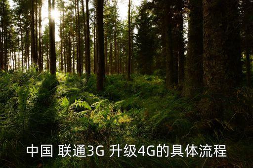 中國 聯(lián)通3G 升級4G的具體流程