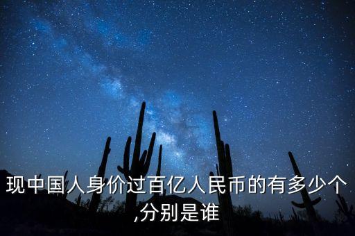 現(xiàn)中國人身價過百億人民幣的有多少個,分別是誰