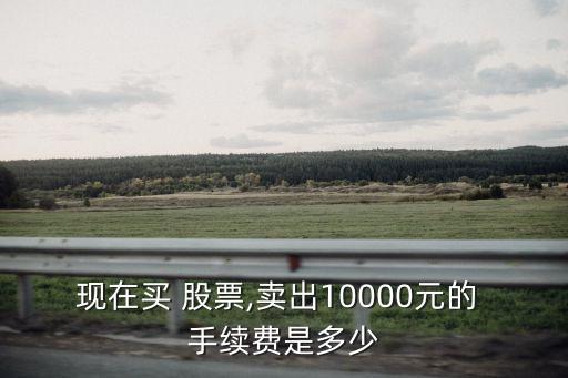 現(xiàn)在買 股票,賣出10000元的 手續(xù)費是多少