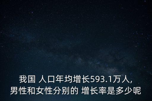 我國(guó) 人口年均增長(zhǎng)593.1萬(wàn)人,男性和女性分別的 增長(zhǎng)率是多少呢