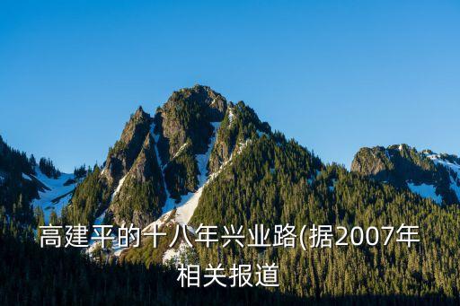 高建平的十八年興業(yè)路(據2007年相關報道