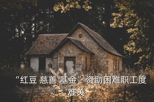 “紅豆 慈善 基金”資助困難職工度難關