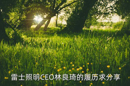  雷士照明CEO林良琦的履歷求分享